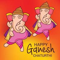 Happy Ganesh Chaturthi. vector