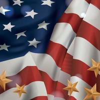 Veterans Day Background With US Flag vector