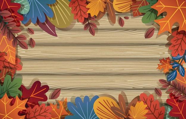 Autumn Wood Foliages Background