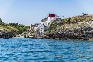 Polignano a Mare seen from the sea photo