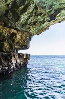 Polignano a Mare seen from the sea photo