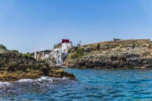 Polignano a Mare seen from the sea photo