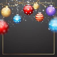Christmas Ball Greetings Background vector