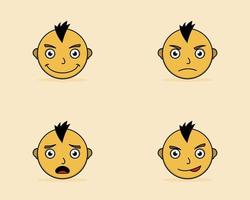 Goblin character cartoon face funny vector