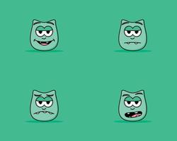 Lazy character cartoon face funny vector