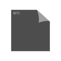 papel de bloc de notas negro en blanco para iconos de redes sociales o pegatinas. antecedentes para el tablero de ventas. ilustración vectorial vector
