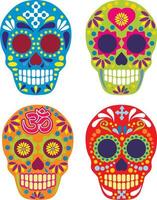 Holy Death, Day of the Dead, mexican sugar skull, grunge vintage design t shirts vector