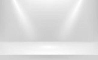 Empty stage with spotlight. 3d style vector background