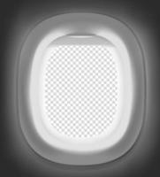 Modern airplane empty window vector mockup. Place your content into it