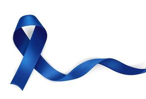 Blue ribbon. Prostate cancer awareness month symbol vector