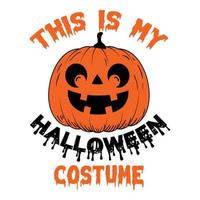 Halloween, This is my Halloween Costume T-shirt print Free vector