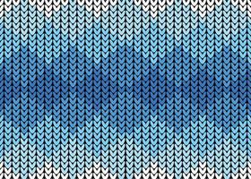 Knitting seamless blue and white pattern vector