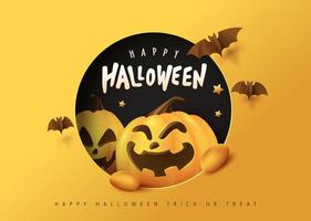 Happy Halloween banner or party invitation background vector