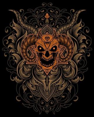 demonic skull wallpaper