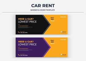 Car Sale Social media cover, banner, thumbnail, poster vector