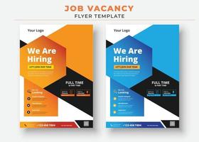 Job Vacancy Flyer Template, We are Hiring job Flyer Template vector