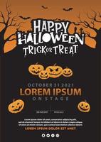 Hallowen Party Poster Free Vector