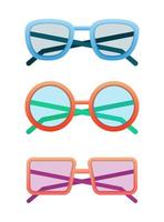 Colorful vector sunglasses set