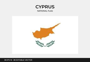 ilustración de la bandera nacional de chipre vector