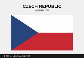 ilustración de la bandera nacional de la república checa vector