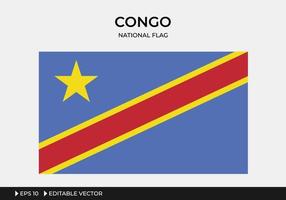 ilustración de la bandera nacional de congo vector
