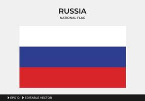 ilustración de la bandera nacional de rusia vector