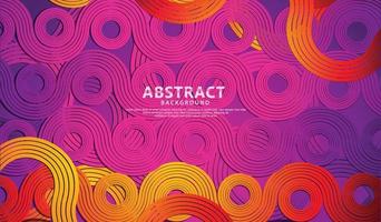 Círculo colorido futurista abstracto y fondo de ondas. ilustración vectorial vector