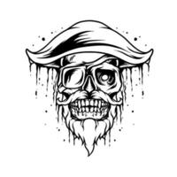 Pirate Skull Mascot Silhouette vector