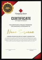 Vertical modern certificate template vector