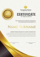 Vertical modern certificate template vector