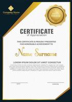 Vertical modern certificate template vector