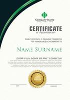 Vertical modern certificate template vector