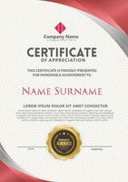 Vertical modern certificate template vector