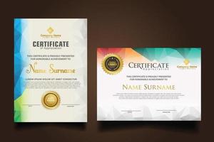 Set modern certificate template vector