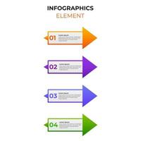 four steps gradient infographic element with business icon. infographic template vector