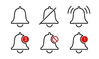 Red bell icon simple style Royalty Free Vector Image