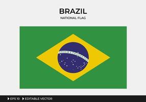 ilustración de la bandera nacional de brasil vector