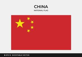 ilustración de la bandera nacional de china vector