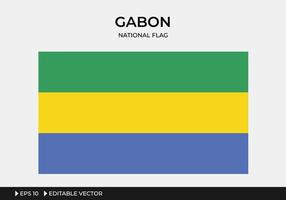 ilustración de la bandera nacional de gabón vector