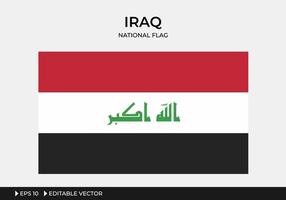 Illustration of Iraq National Flag vector