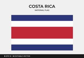 ilustración de la bandera nacional de costa rica vector