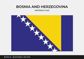 ilustración de la bandera nacional de bosnia y herzegovina