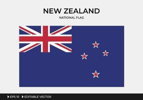 ilustración de la bandera nacional de nueva zelanda vector
