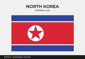 ilustración de la bandera nacional de corea del norte vector