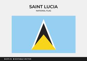 ilustración de la bandera nacional de santa lucía vector