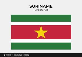 Illustration of Suriname National Flag vector