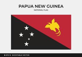 ilustración de la bandera nacional de papua nueva guinea vector