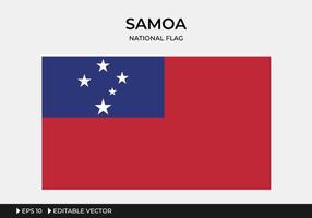 ilustración de la bandera nacional de samoa vector