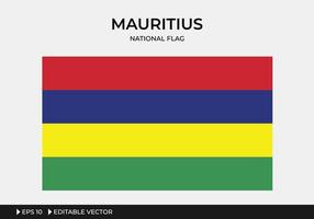 ilustración de la bandera nacional de mauricio vector