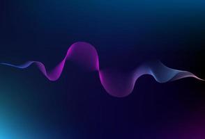 Abstract modern wavy flow line digital technology, smooth particle wave. High Tech Background vector